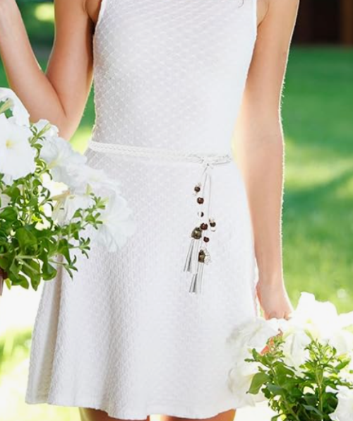 Long Wrap Waist Belt with Rope Detail