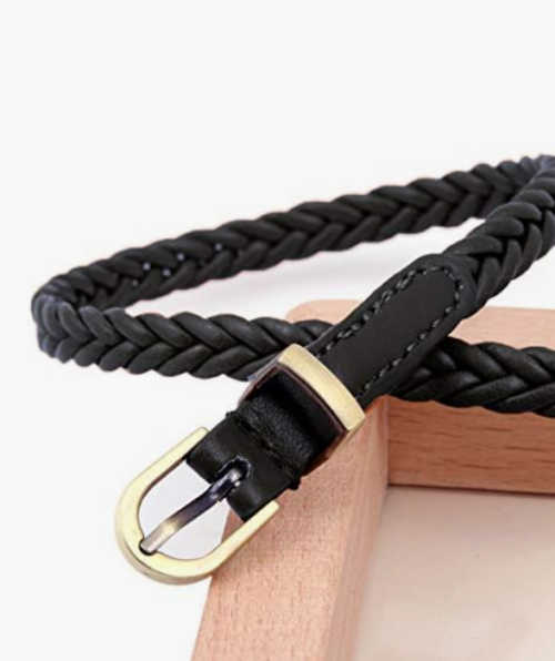 Braided Skinny PU Belt for Jeans and Dresses