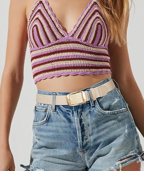 Stretch Braided Rattan Style Belt for Jeans and Dresses