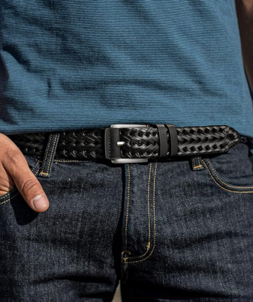 Braided Leather Belt for Casual Outfits