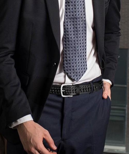 Woven Leather Belt for Daily Wear