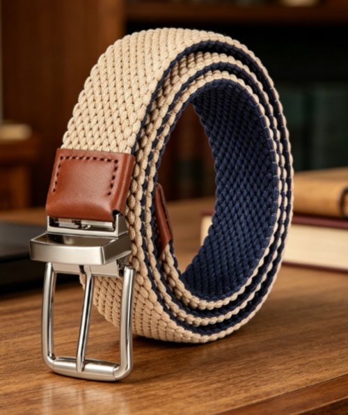 Multi-Pack Braided Stretch Belt for Men